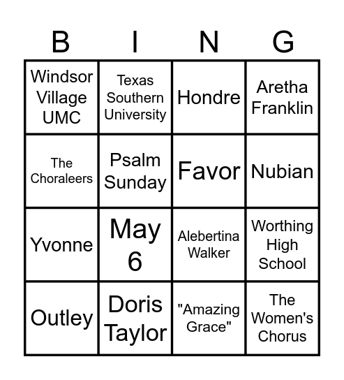 Celebrate Kathy Taylor Bingo Card