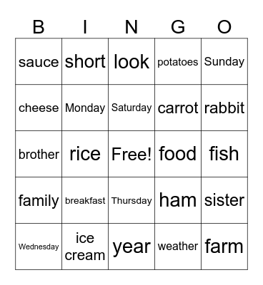 Champ 4 chapter 1-10 Bingo Card