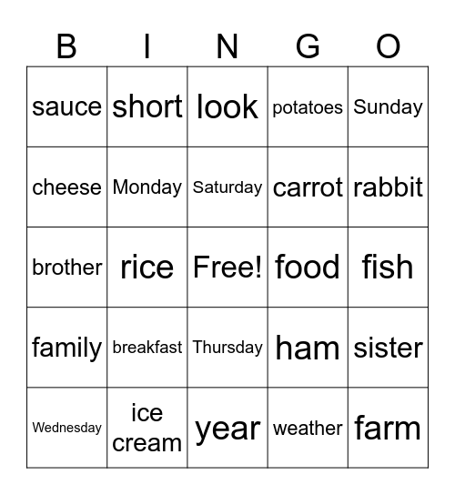 Champ 4 chapter 1-10 Bingo Card