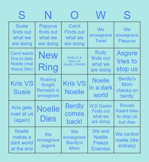 SNOWGRAVE CHAPTER 5 DELTA BINGO Card