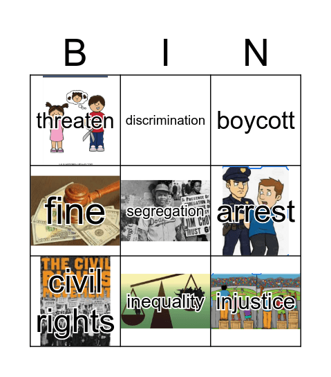 GR2 CKLA Rosa Parks Bingo Card