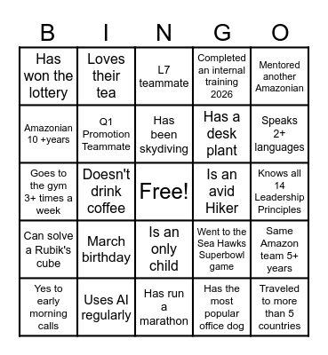 AE Org Connect Hours Bingo Card
