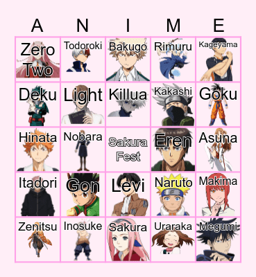 Sakura Fest Bingo Card