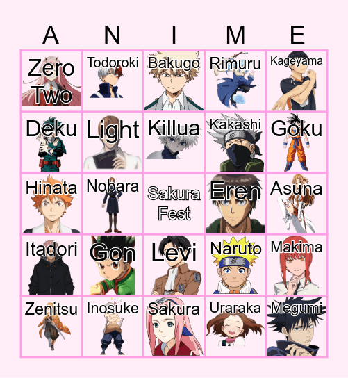 Sakura Fest Bingo Card