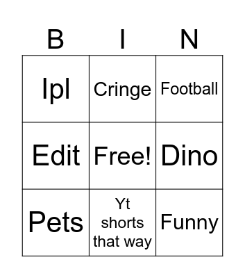 Insta Bingo Card