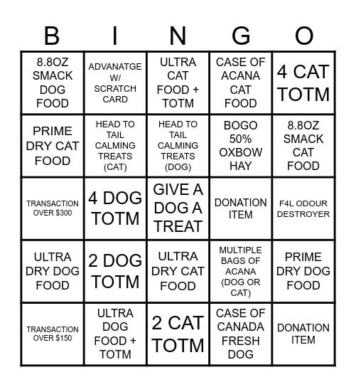 SENIORS DAY BINGO Card