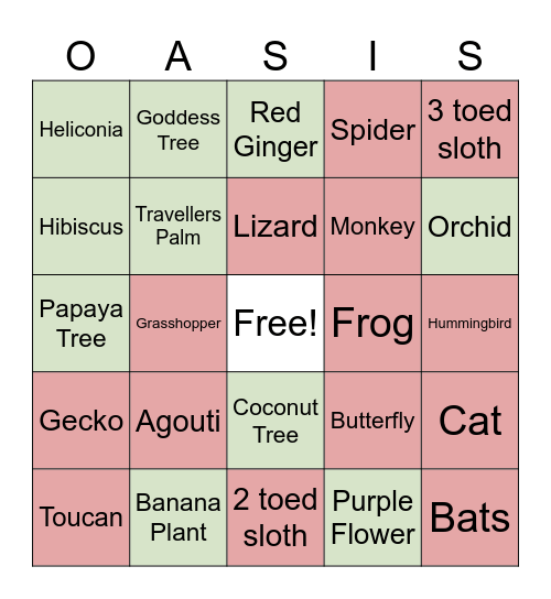 OHR EXPLORE! Bingo Card