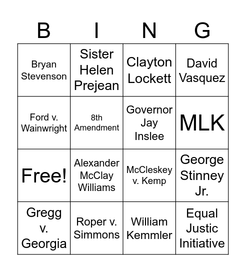 BINGO Card