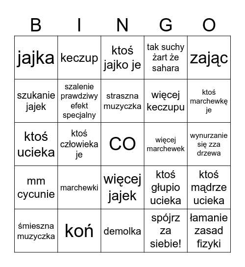 Beaster Day Bingo Card