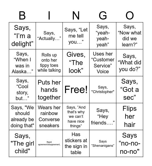 Amanda Does That! Bingo Card