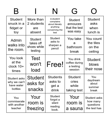 CMAS Teacher BINGO Card