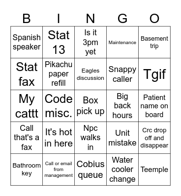 Office Bingo 3 Bingo Card
