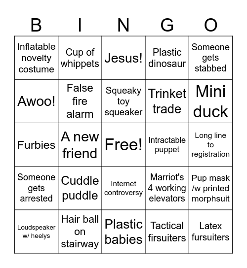 FWA 2026 Bingo Card