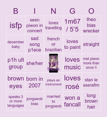 Emilie’s bingo <3 Bingo Card