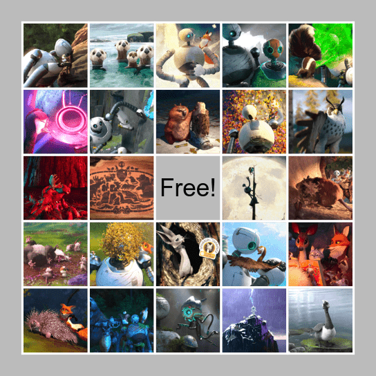 THE WILD ROBOT (2024) Bingo Card