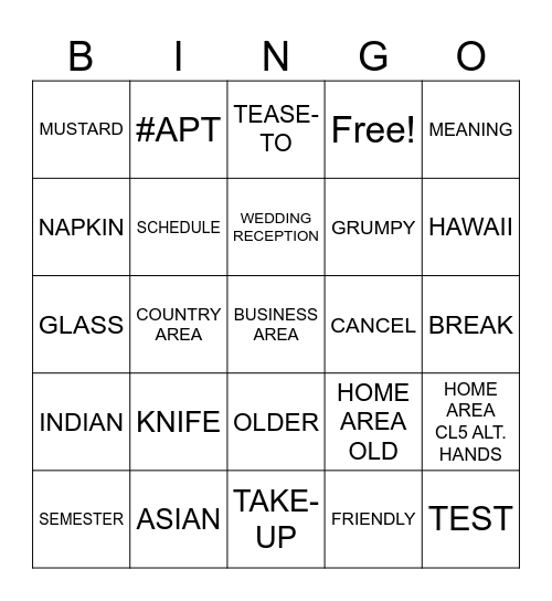 SN Sections 8.9, 8.10, 8.11, 9.1 (#1 - 42) Bingo Card