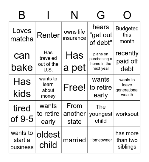 Cafe & Clarity Bingo Card
