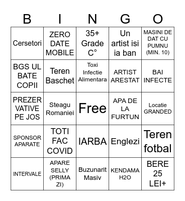 NIBIRU BINGO Card