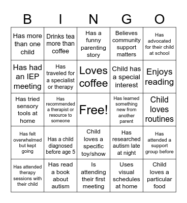 NCSP Icebreaker Bingo Card