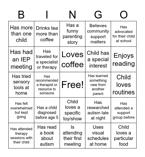 NCSP Icebreaker Bingo Card