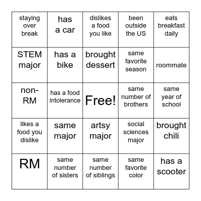 FIND SOMEONE WHO... Bingo Card