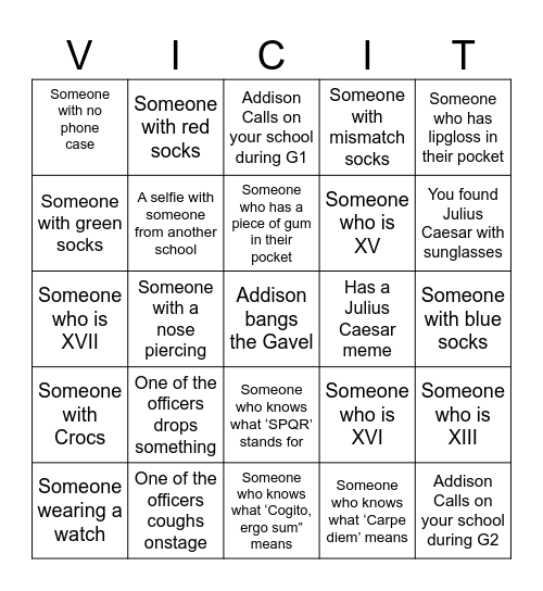 Ludi Sociales!!! Bingo Card
