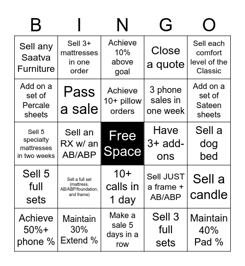 Saatva Oak Brook April BINGO Card