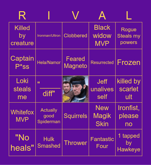 R I V A L Bingo Card