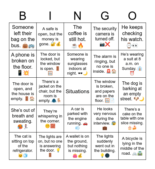 The lights are on, but no one is answering the door. 💡🚪 Bingo Card