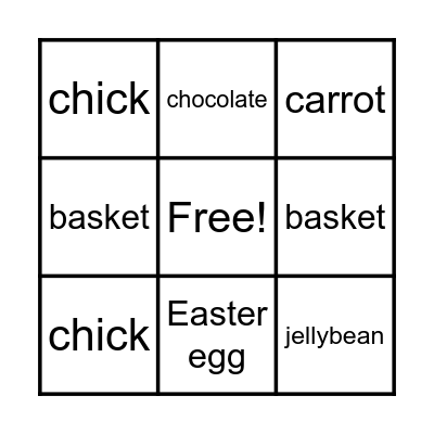 Easter Bingo Card