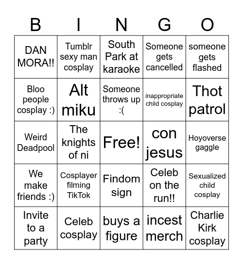 2026 C2E2 Bingo Card