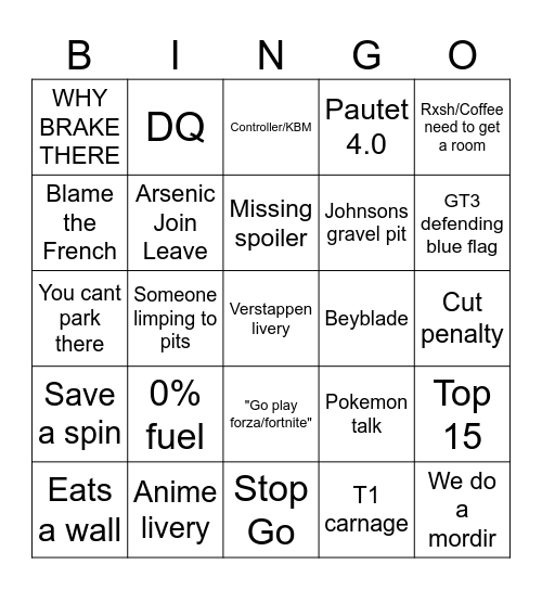 Qatar 10 hr Bingo Card