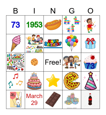 Brian's Birthday Bingo Card