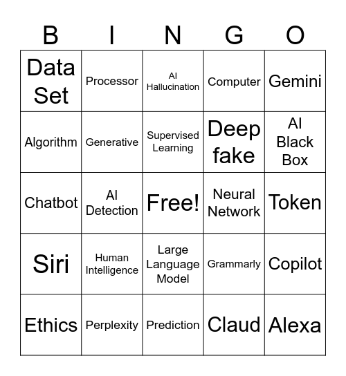 AI Bingo Card