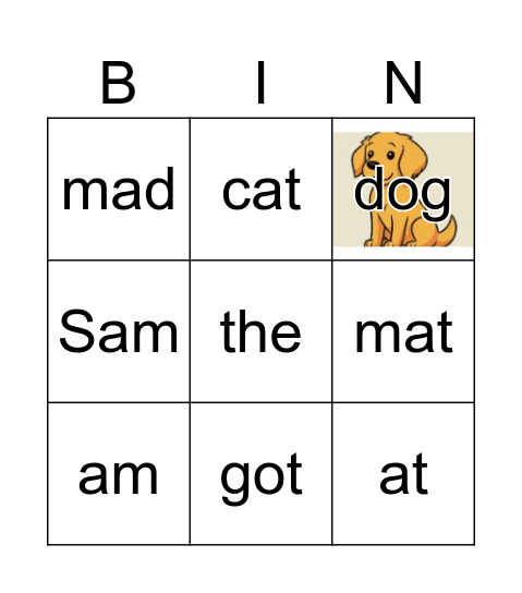 K-GR1 Skills "a" Bingo Card