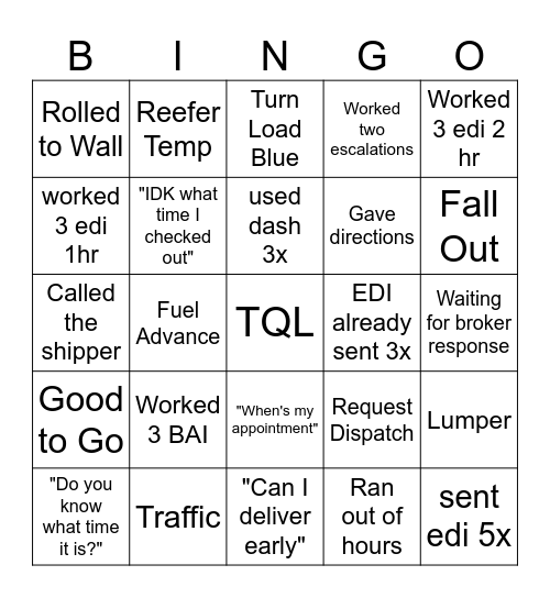 Tier 1.2 Bingo Card