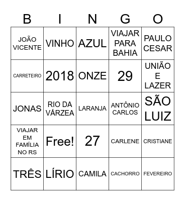 FELIZ ANIVERSÁRIO MARIA HELENA Bingo Card