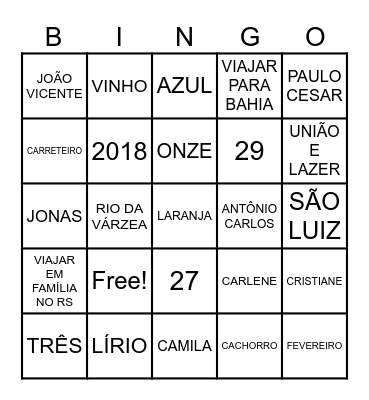 FELIZ ANIVERSÁRIO MARIA HELENA Bingo Card