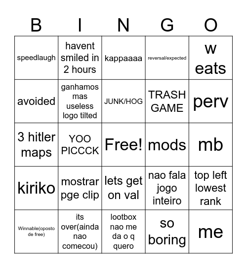 venezes Bingo Card