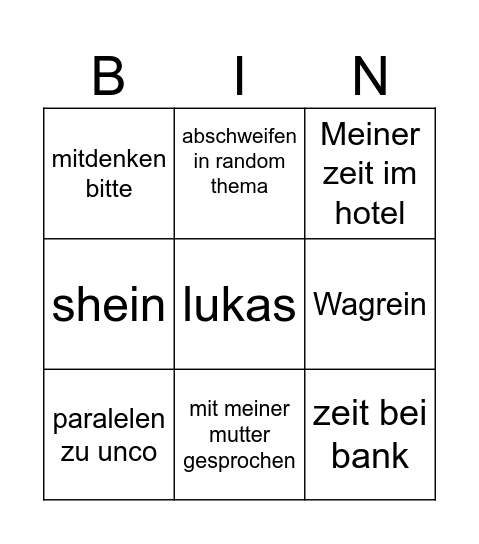kamlbingo Card