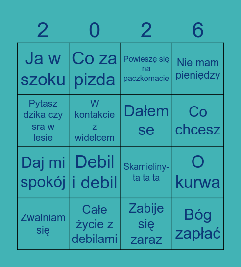BINGO 22-latka Bingo Card