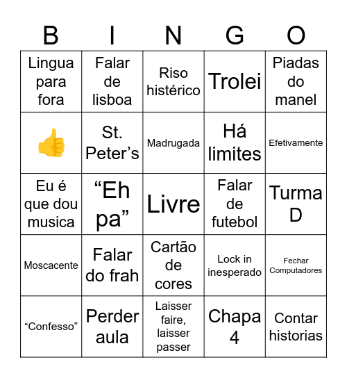 CABRALINGO Bingo Card