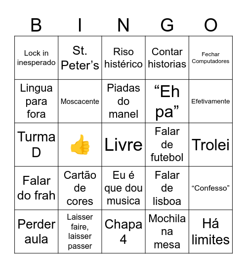 CARMINGO Bingo Card