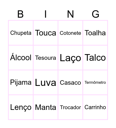 Bingo da Ceci Bingo Card