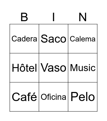 Aqui tem salsa! Bingo Card