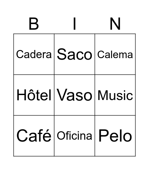 Aqui tem salsa! Bingo Card
