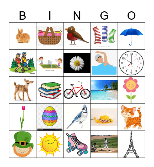 Springtime Bingo Card