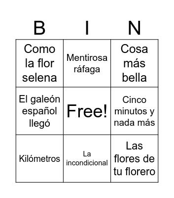 El Bingo De José Bingo Card