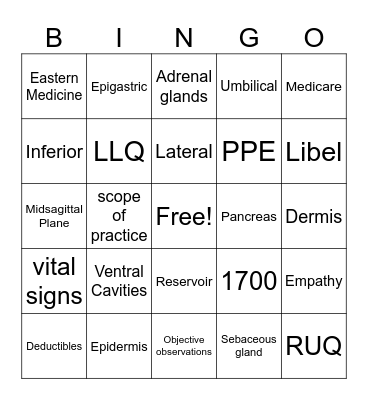 EOPA Bingo Card