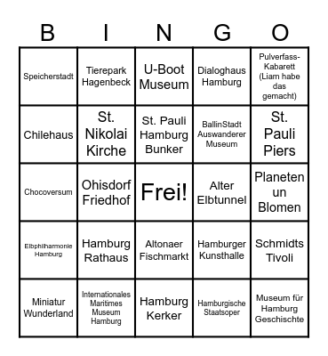 Hamburg Places Bingo Card